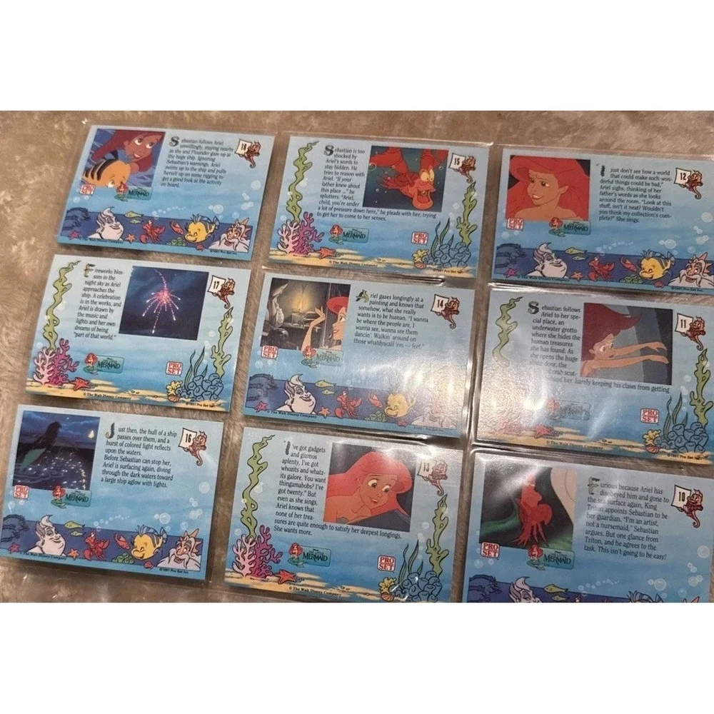 Disney Little Mermaid 1991 Pro Set Complete 90 Card Set 15 Sketch 15 Standups